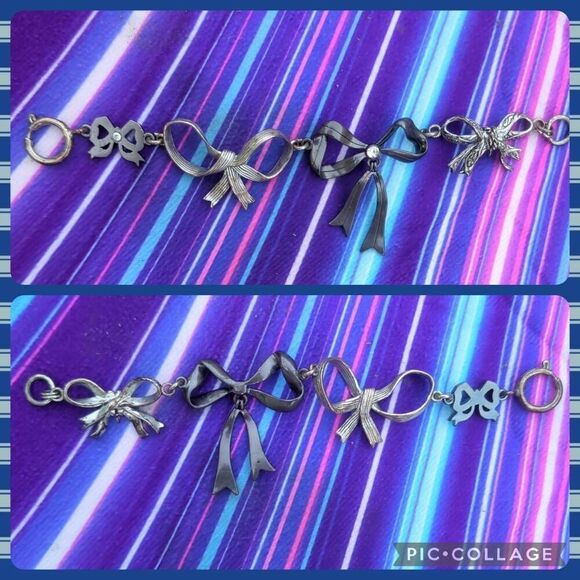 Juicy Couture Y2K Multi Bow/Ribbon Vintage Charm Bracelet - Picture 5 of 6